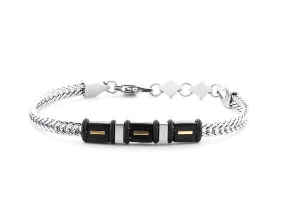 Bracciale 4US: Cesare Paciotti Uomo Autunno Inverno 24 in Acciaio 4UBR6942 - 4UBR6942